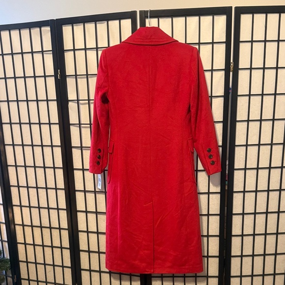 Bernardo Vibrant Red Women's Trench Coat - Picture 6 of 12